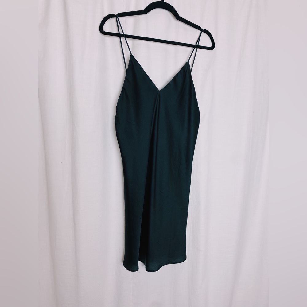 Lulu’s Black Mini Slip Dress Size M - Picture 5 of 11